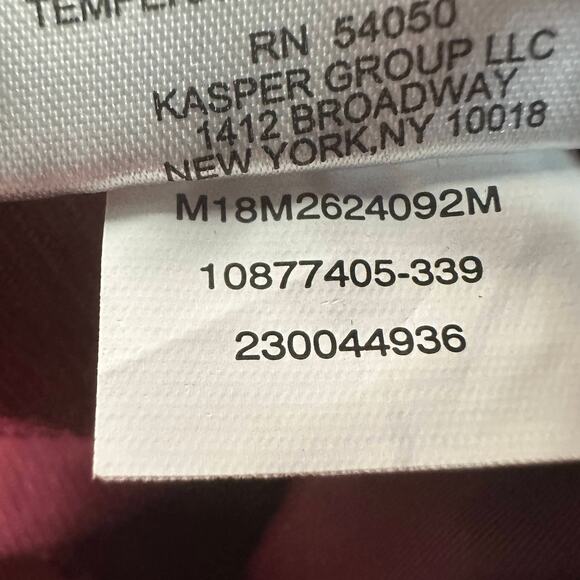 Jones New York Lexington Skinny Corduroy Jeans WMNS 10 Maroon Straight Stretchy - Picture 8 of 13